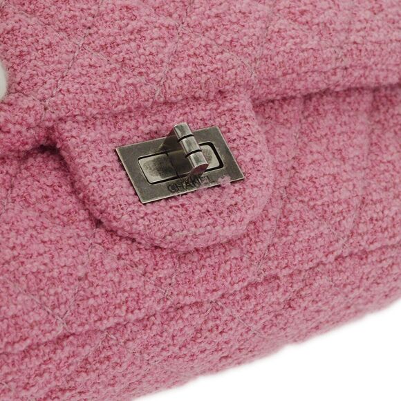 Chanel Pink Tweed Mademoiselle Lock #124883C28B - Picture 3 of 10